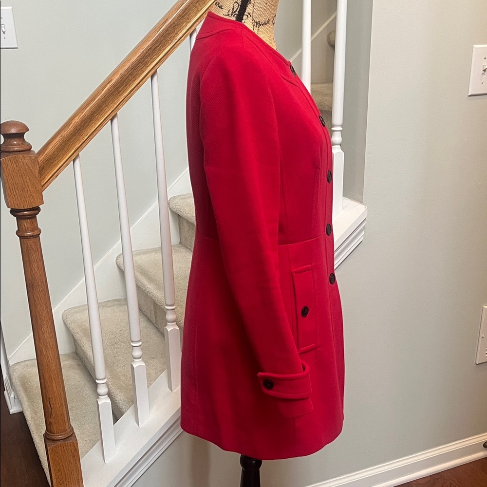 EUC Banana Republic Red Women's Trench Coat (M) - Picture 2 of 14
